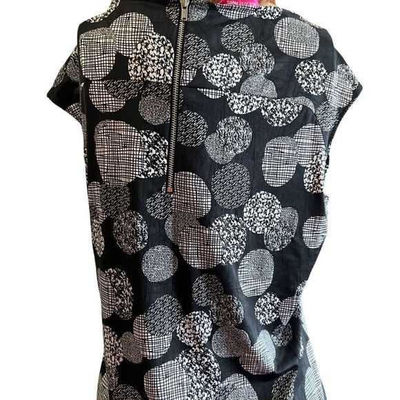 Criss Cross black and white dotted top by Not Just Pants - Picture 4 of 5